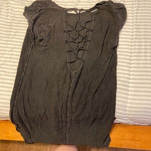 Black open back top-medium
